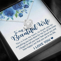 Thumbnail for Wife Necklace, To My Beautiful Wife Gifts From Husband Alluring Necklace
