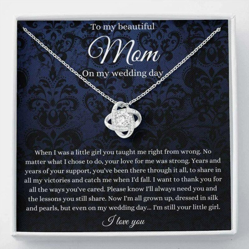 Mom Necklace, To Mom On My Wedding Day Necklace, Mother Of The Bride Gift From Daughter