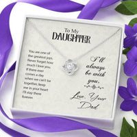 Thumbnail for Daughter Necklace, To My Daughter �Greatest Joys� Love Knot Necklace Gift From Dad Mom