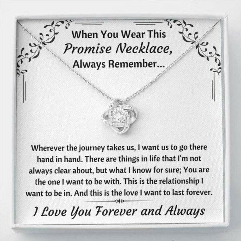 Girlfriend Necklace, Wife Necklace, To My Love Promise Necklace Love Knot Necklace Gift
