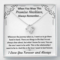 Thumbnail for Girlfriend Necklace, Wife Necklace, To My Love Promise Necklace Love Knot Necklace Gift