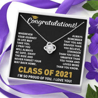 Thumbnail for Daughter Necklace, Son Necklace, Class Of 2021 Braver Love Knot Necklace Gift For Daughter Son