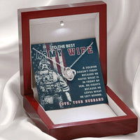 Thumbnail for Wife Necklace, To My Best Army Wife Necklace, Gift For Soldier Wife, Military Wife