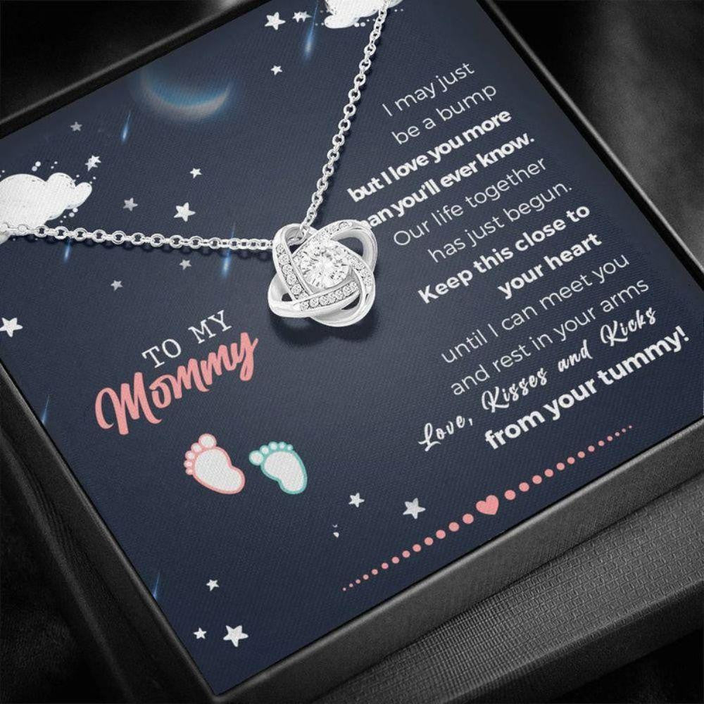 Mom Necklace, To My Mommy, From Baby Bump Necklace � Pregnancy Gift For Mommy From Baby Bump