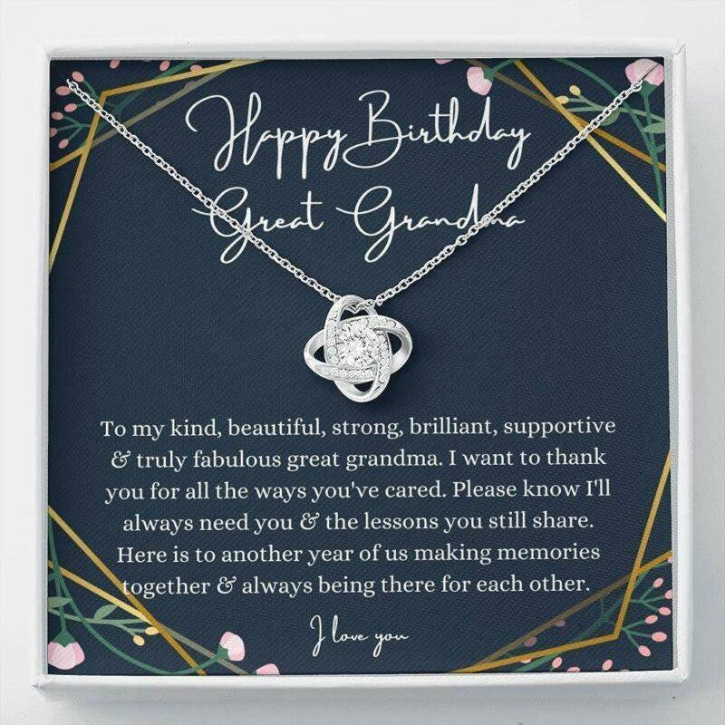 Grandmother Necklace, Great Grandma Birthday Necklace Gift From Granddaughter Grandson