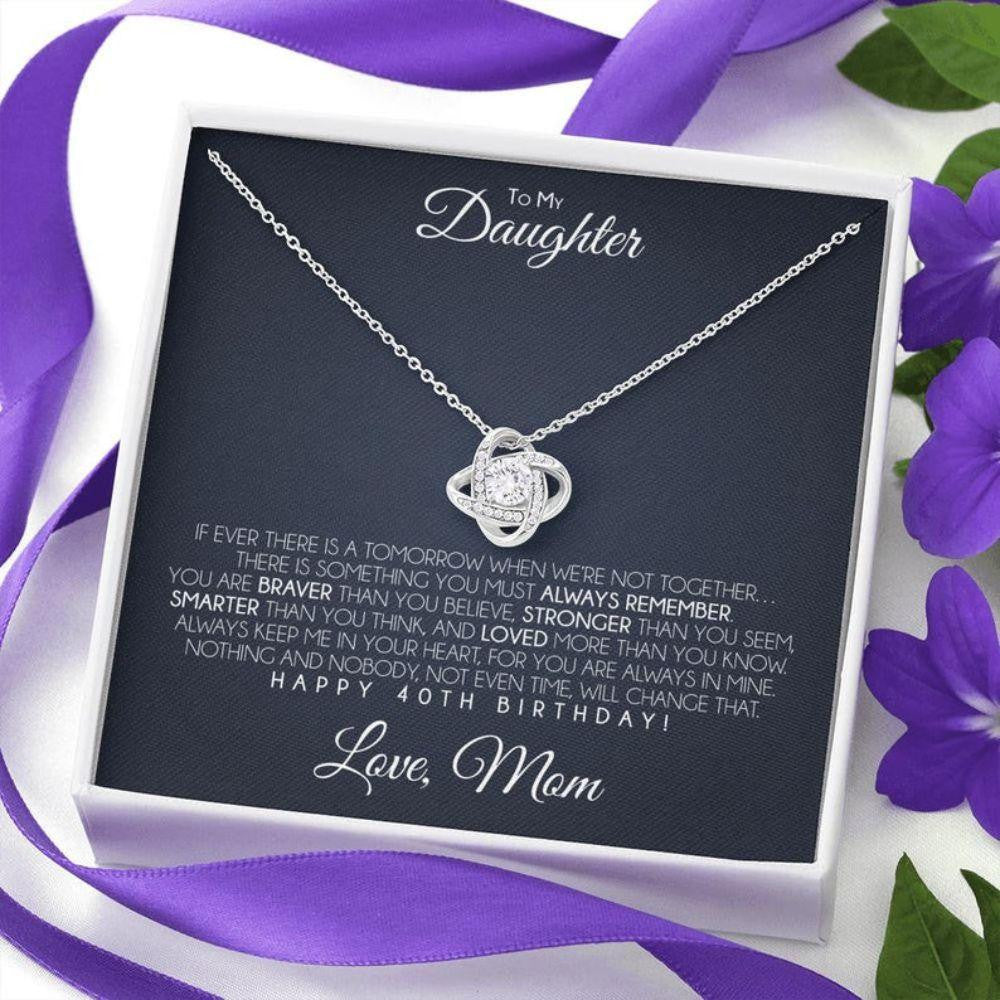 Daughter Necklace, Daughter�s 40th Birthday Necklace, To My Daughter 40th Birthday Gift From Mom