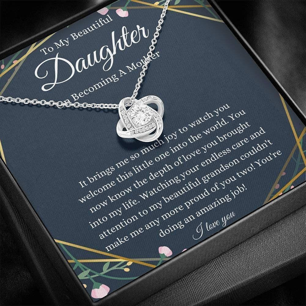 Daughter Necklace, To My Daughter Necklace On Becoming A Mother Gift, Daughter Pregnancy