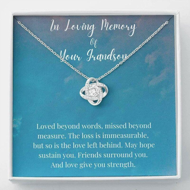 Loss Of Grandson Necklace, In Memory Of Your Grandson, Grief, Sympathy, Remembrance
