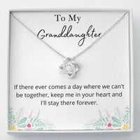 Thumbnail for Granddaughter Necklace, To My Granddaughter Necklace Gift, Keep Me In Your Heart Necklace