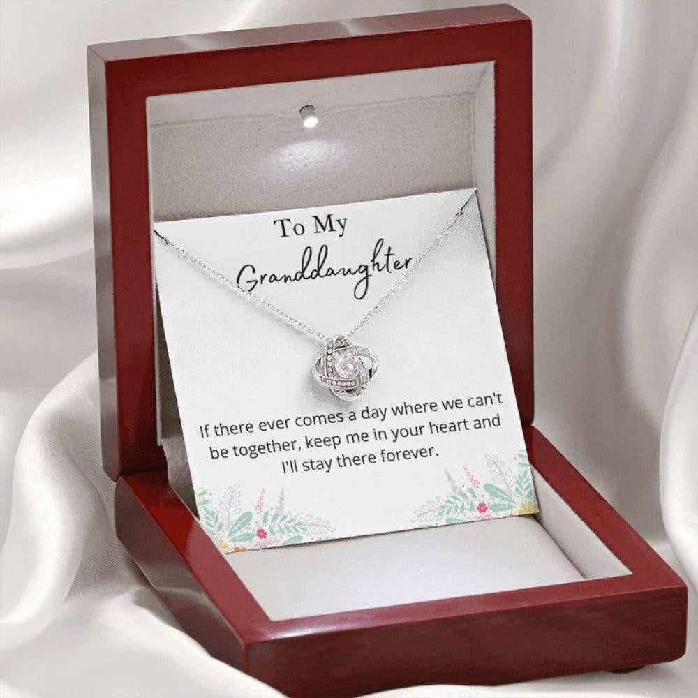 Granddaughter Necklace, To My Granddaughter Necklace Gift, Keep Me In Your Heart Necklace