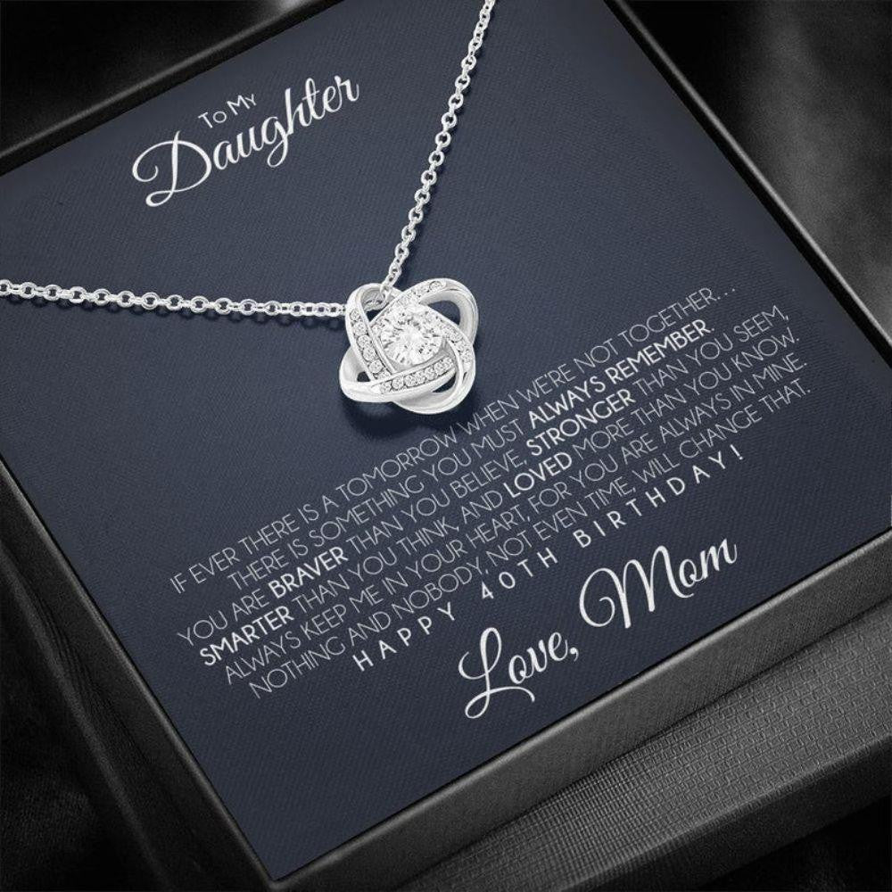 Daughter Necklace, Daughter�s 40th Birthday Necklace, To My Daughter 40th Birthday Gift From Mom