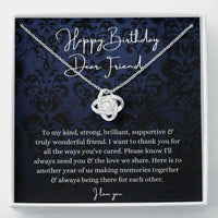 Thumbnail for Friend Necklace Present, Happy Birthday Friend, BFF Birthday Gift With Poem