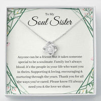 Thumbnail for Sister Necklace, Soul Sister Necklace, Gift For Bonus Sister, Sister In Law, Adoptive Sister, Step Sister, BFF