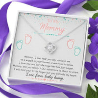 Thumbnail for Mom Necklace, To My Mommy, From Baby Bump Necklace � Pregnancy Gift For Mommy From Baby Bump