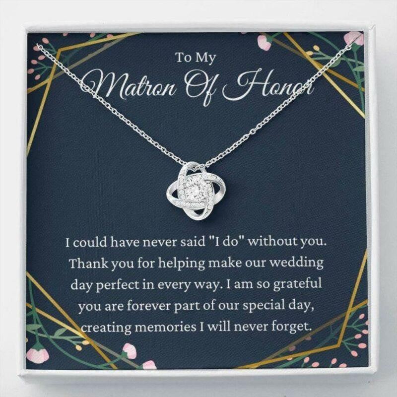 Best Friend Necklace, Matron Of Honor Necklace Wedding Gift, Thank You For Being My Matron Of Honor Gift From Bride