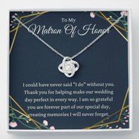 Thumbnail for Best Friend Necklace, Matron Of Honor Necklace Wedding Gift, Thank You For Being My Matron Of Honor Gift From Bride