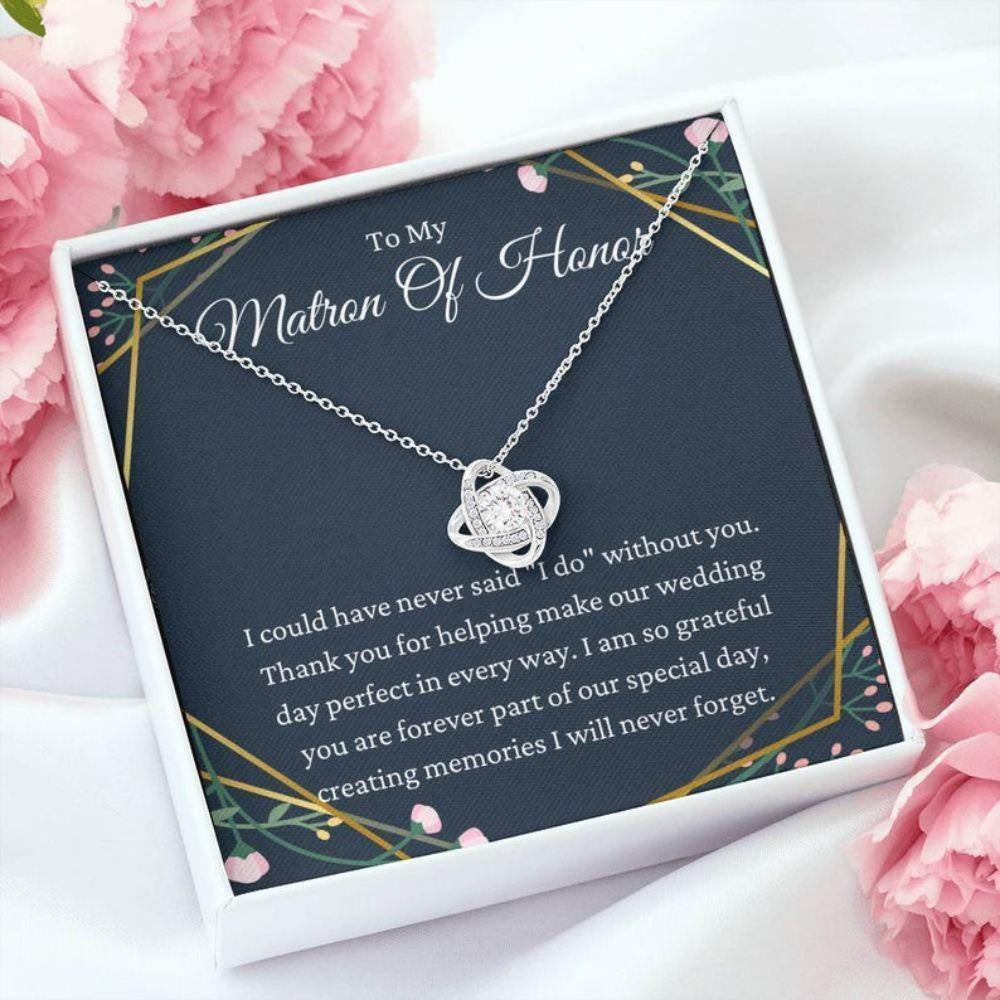 Best Friend Necklace, Matron Of Honor Necklace Wedding Gift, Thank You For Being My Matron Of Honor Gift From Bride