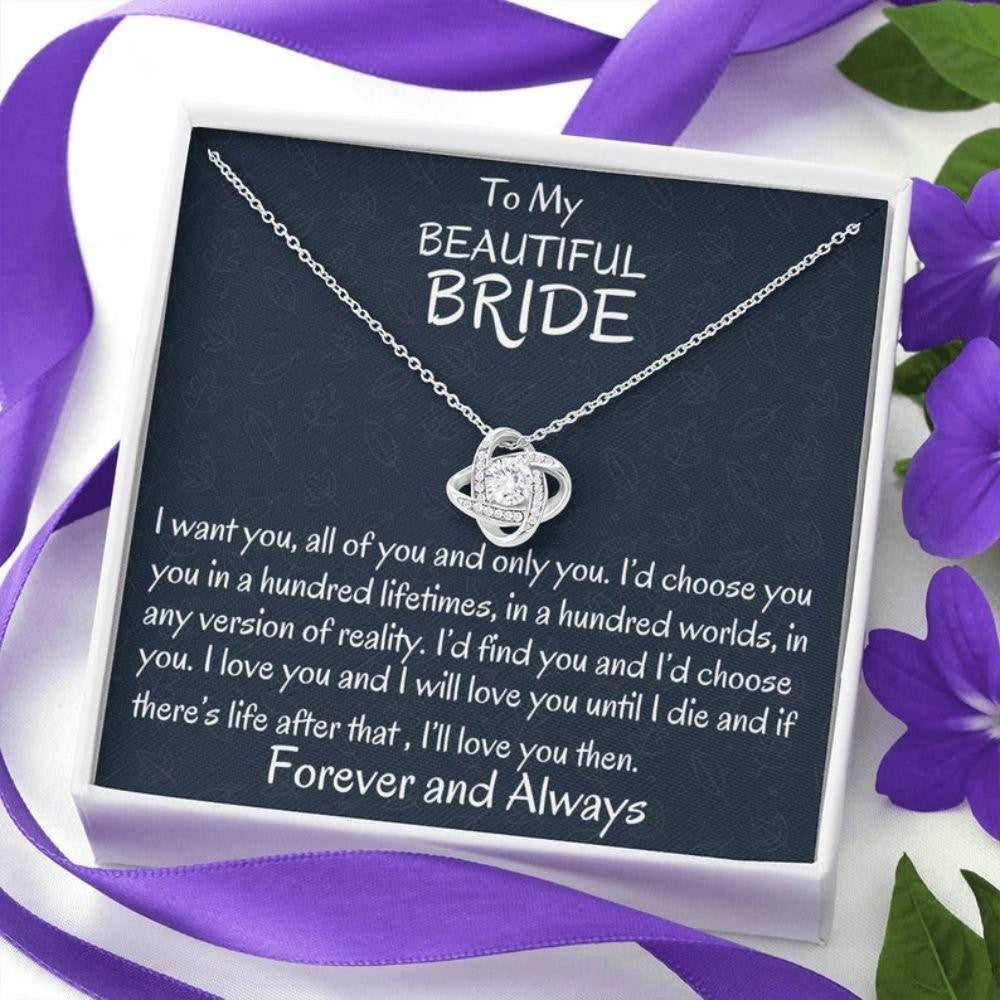 Future Wife Necklace, To My Beautiful Bride Love Knot Necklace, Groom To Bride Gift, Wife To Be Gift, To My Love Gift