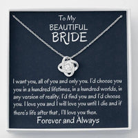 Thumbnail for Future Wife Necklace, To My Beautiful Bride Love Knot Necklace, Groom To Bride Gift, Wife To Be Gift, To My Love Gift