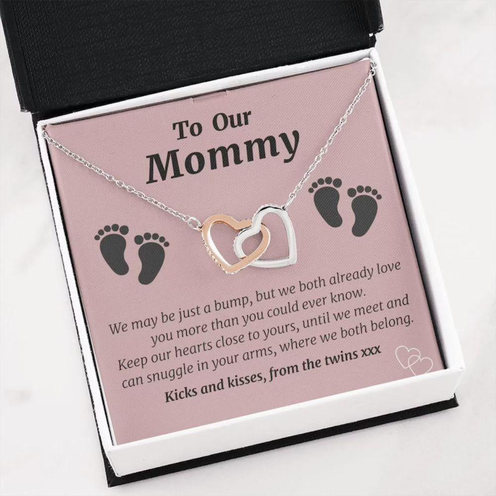 Mom Necklace, Personalized Necklace Twin Baby Gift, Twins Baby Shower, Twins Gender Reveal, Twin Mama Custom Name