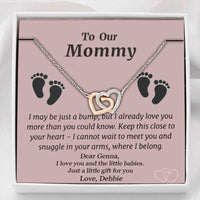 Thumbnail for Mom Necklace, Personalized Necklace Twin Baby Gift, Twins Baby Shower, Twins Gender Reveal, Twin Mama Custom Name
