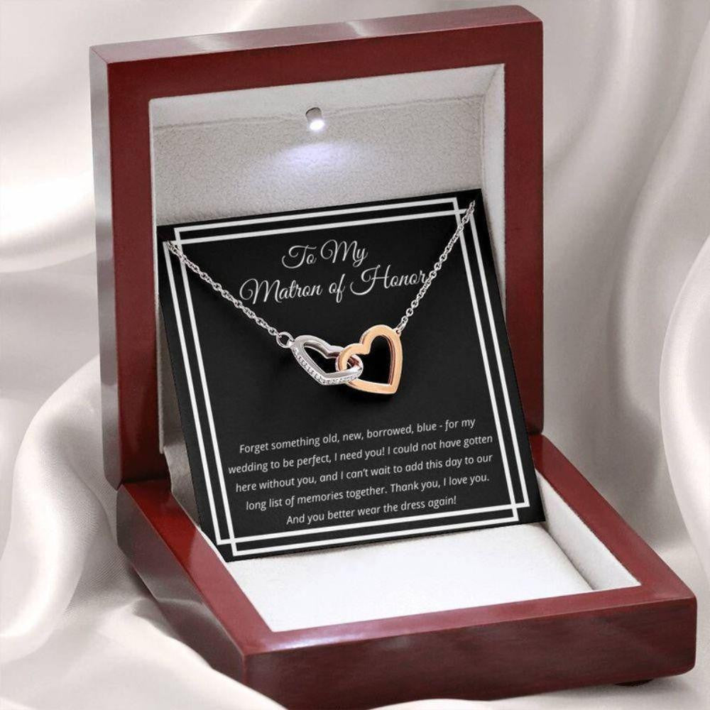 Friend Necklace, Matron Of Honor Necklace Gift From Bride, Bridesmaid ,Matron Of Honor Thanks826194