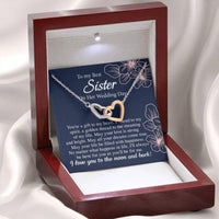 Thumbnail for Sister Necklace, Sister Gift On Wedding Day, To Bride Necklace From Sister Brother, To My Sister On Her Wedding Necklace