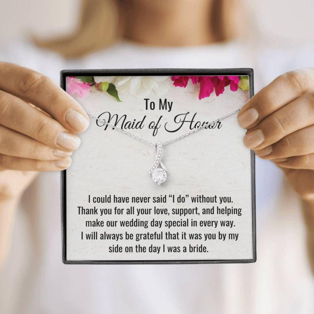Best Friend Necklace, Maid Of Honor Gift, Thank You For Being My Maid Of Honor Gift, Necklace Gift From Bride