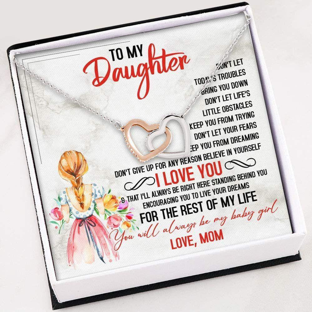 Daughter Necklace, Necklace For Women Girl � Daughter Gift � To My Daughter From Dad Necklace With Gift Box
