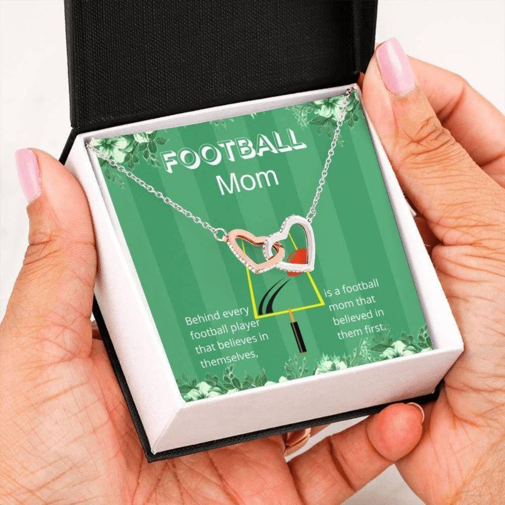 Mom Necklace, PROUD FOOTBALL MOM NECKLACE � Gift For Football Lover � World�s Best Mama � Mom Birthday Gift