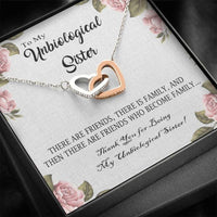 Thumbnail for Sister Necklace, Unbiological Sister Hearts Necklace, Best Friend Necklace, SoulSister Gift, Bridesmaid Gift, BFF Gift, Unbiological Sister Gift