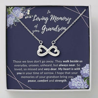 Thumbnail for Loss Of Grandson Necklace, In Memory Of Your Grandson, Grief, Sympathy, Remembrance