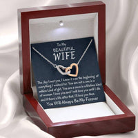 Thumbnail for Wife Necklace, To My Wife Gift Two Hearts Necklace For Her Anniversary, Birthday Gift, Gift For Her, Gift For Wif