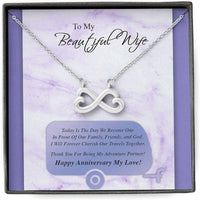 Thumbnail for Wife Necklace, Wife Necklace Gift For Her From Husband, Love Wedding Marry Forever Cherish Together