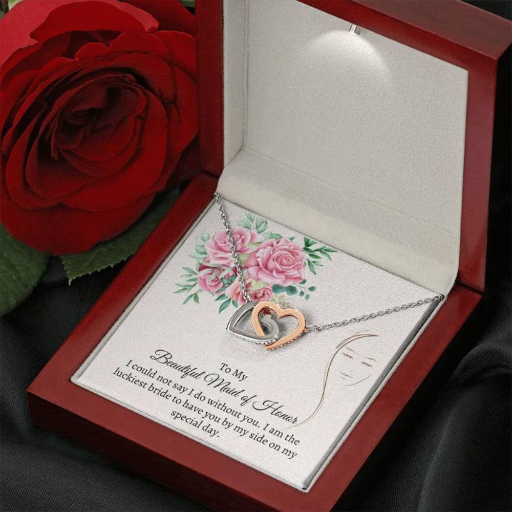 Bridesmaid Necklace � Best Bridesmaid Gift � Love For Maid Of Honor � Bling Bridal Party � Wedding Party Gift