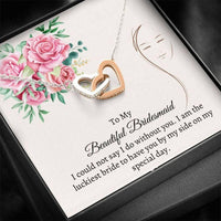 Thumbnail for Bridesmaid Necklace � Best Bridesmaid Gift � Love For Maid Of Honor � Bling Bridal Party � Wedding Party Gift