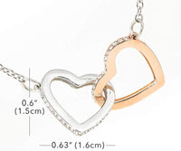 Thumbnail for Mom Necklace, My Mother Is The Sweet Flower Of Love  Interlocking Hearts Necklaces