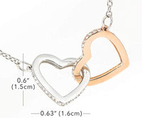 Thumbnail for Mom Necklace, Gift For The Best Mom In The World On Mother�s Day With Pink Paper  Interlocking Hearts Necklaces