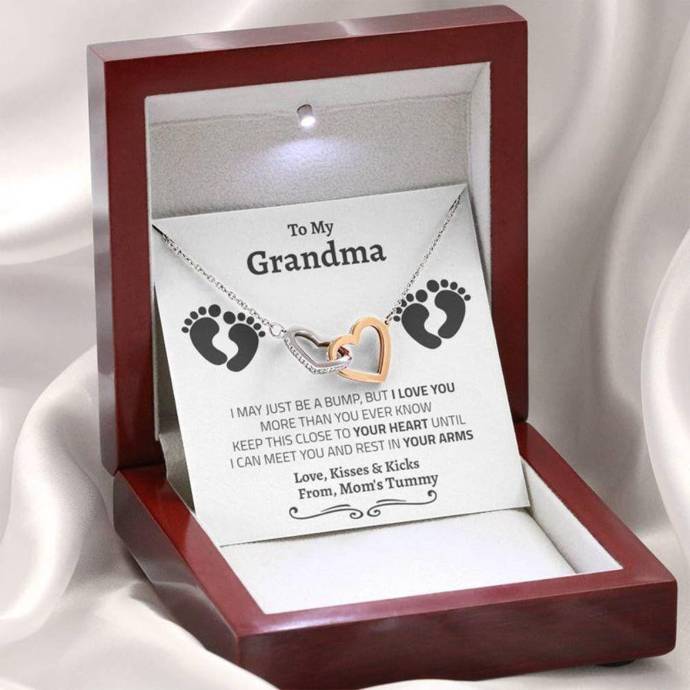 Grandmother Necklace, Grandma Necklace Gift From Baby, Gifts For Grandparents From Baby, Soon To Be