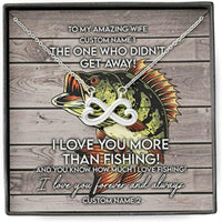 Thumbnail for Wife Necklace, Amazing Wife Necklace Gift For Her From Husband, Get Away Fish Love Forever Always