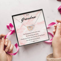 Thumbnail for Grandmother Necklace, Dear Grandma Necklace, Keeping Watch, Gift For Grandma From Grandson Granddaughter