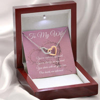 Thumbnail for Wife Necklace, Entwined Heart Necklace, Gift For Wife With Custom Message Card