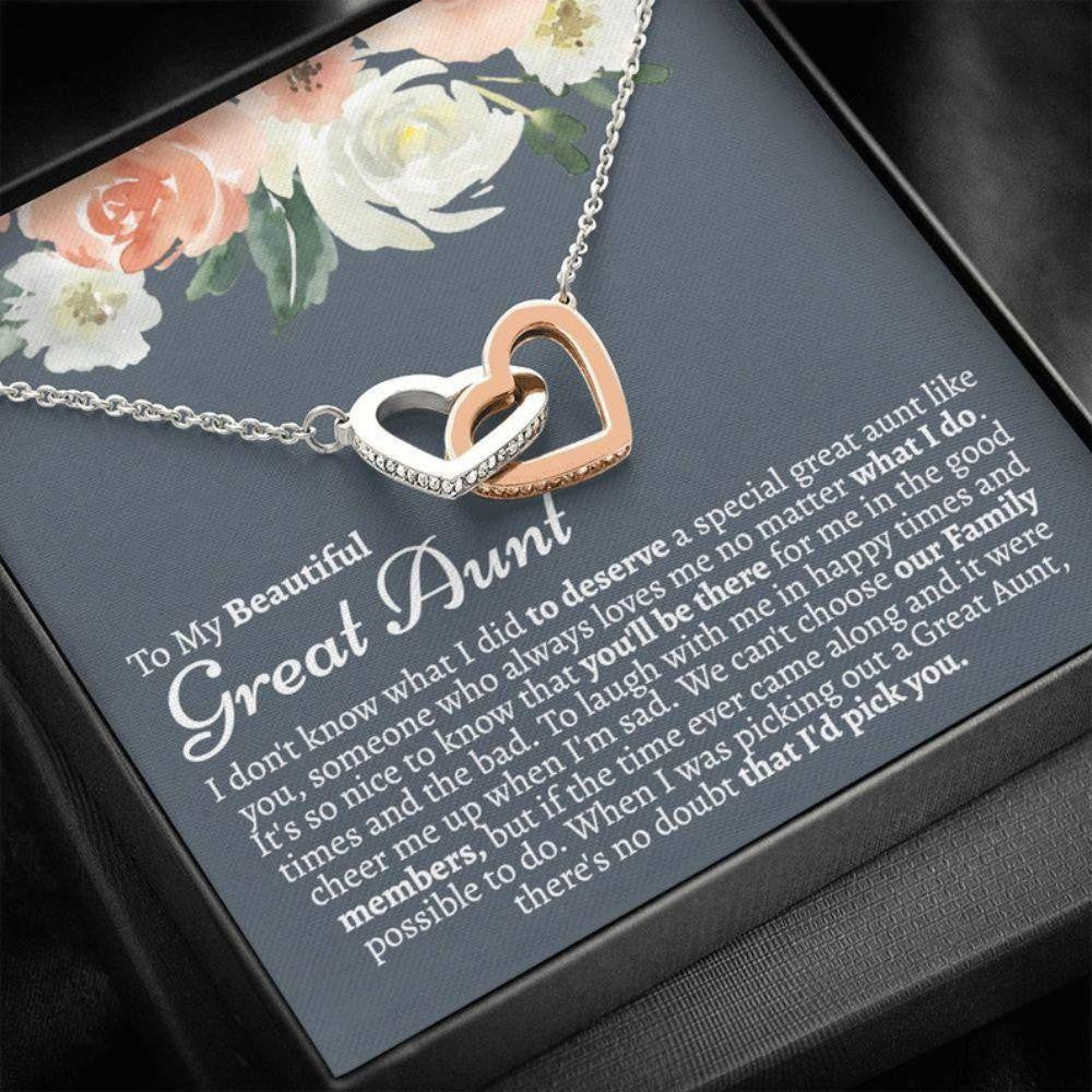 Aunt Necklace, Great Aunt Gift, Great Aunt Necklace From Niece, To My Great Auntie, Sentimental Great Auntie Gift