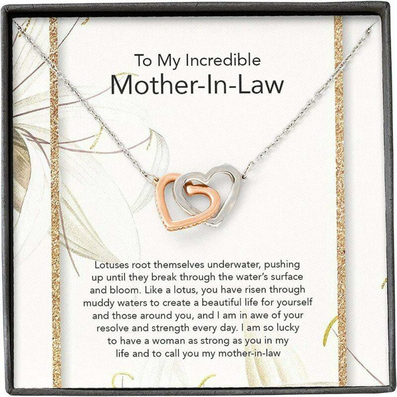 Mom Necklace, Mother-in-law Necklace, Mother In Law Son Necklace, Presents For Mom Gifts, Lotus Incredible