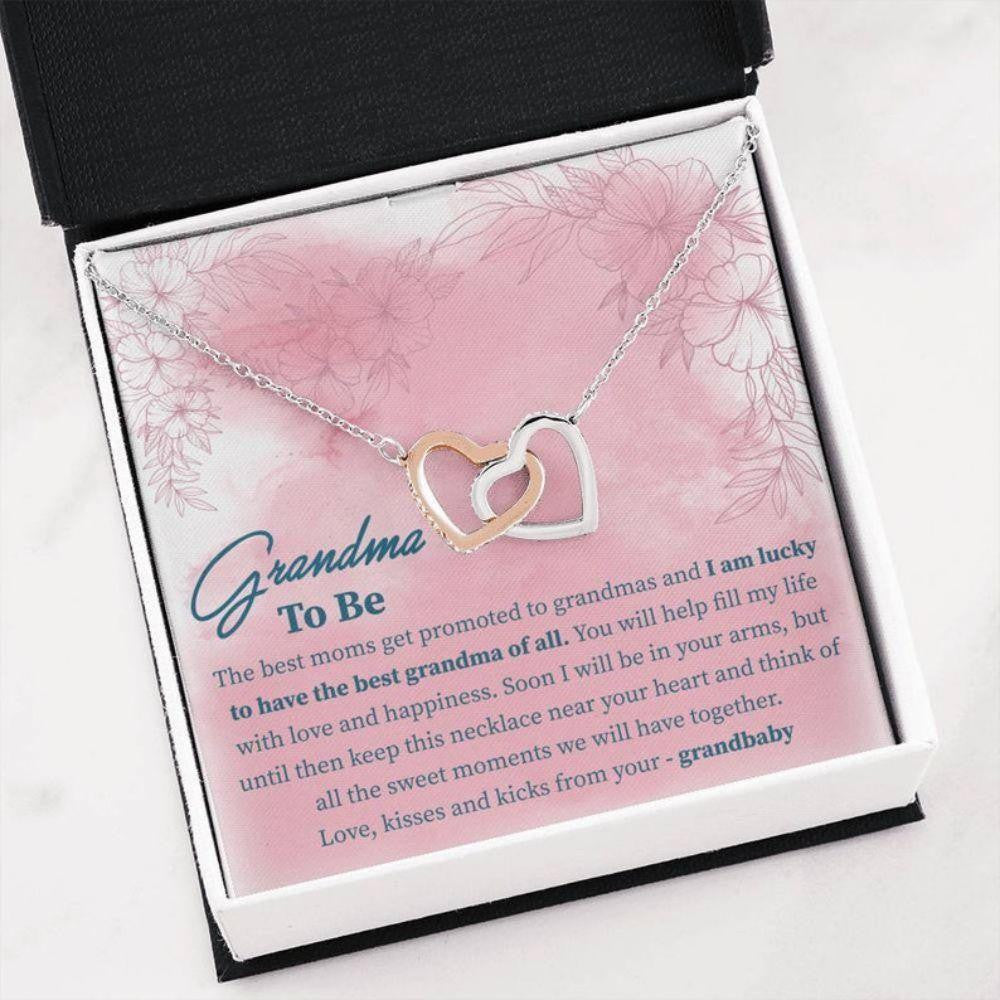 Grandmother Necklace, Grandma To Be Gift � Grandma Baby Announcement Necklace � Card For Grandmother � Pregnancy Announcement Gift