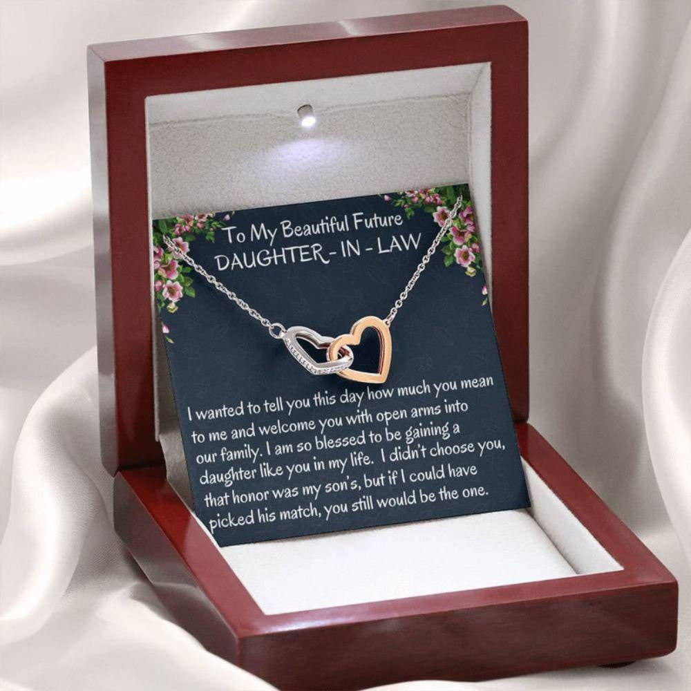 Daugter-in-law Necklace, Future Daughter-In-Law Gift On Wedding Day ? Bride Gift From Mother In Law, Bonus Daughter Necklace