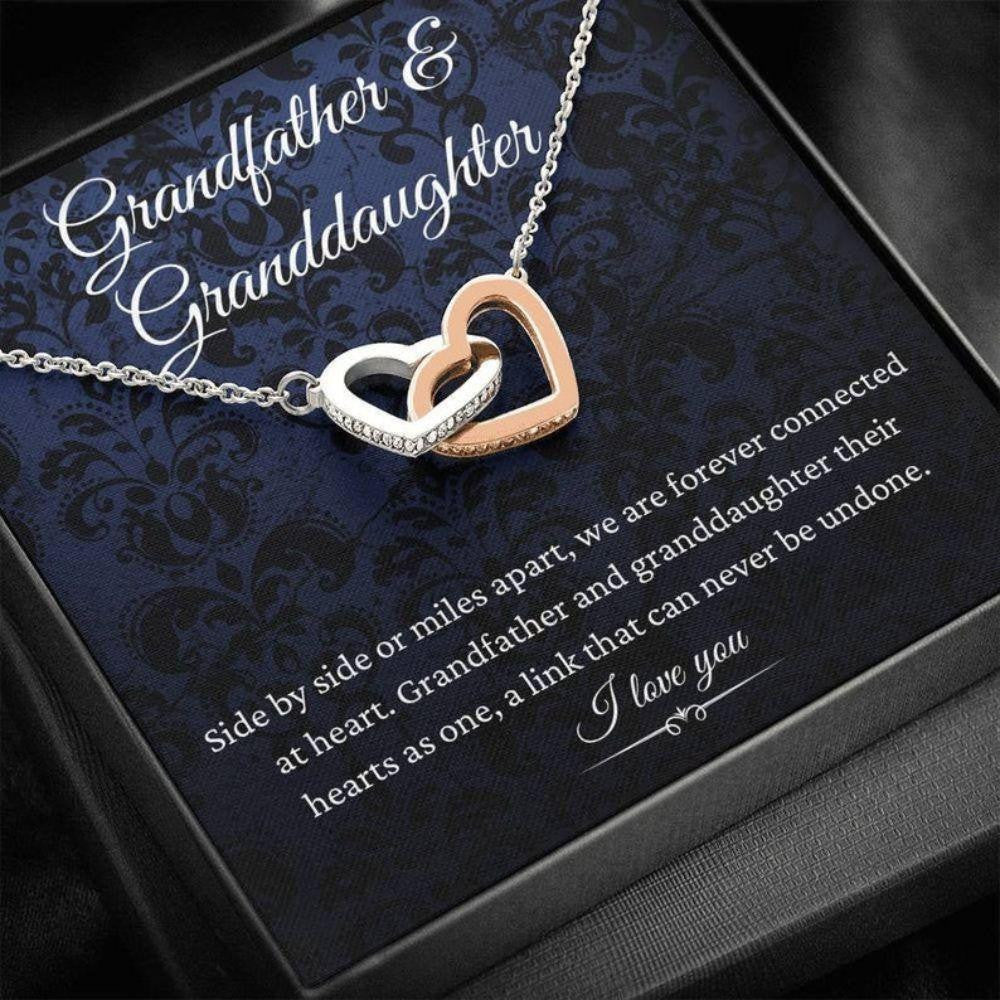 Granddaughter Necklace, Grandfather & Granddaughter Necklace, Birthday Gift For Granddaughter From Grandpa
