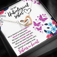 Thumbnail for Sister Necklace, To My Unbiological Sister �Sisters In Heart� Necklace. Gift For Best Friend
