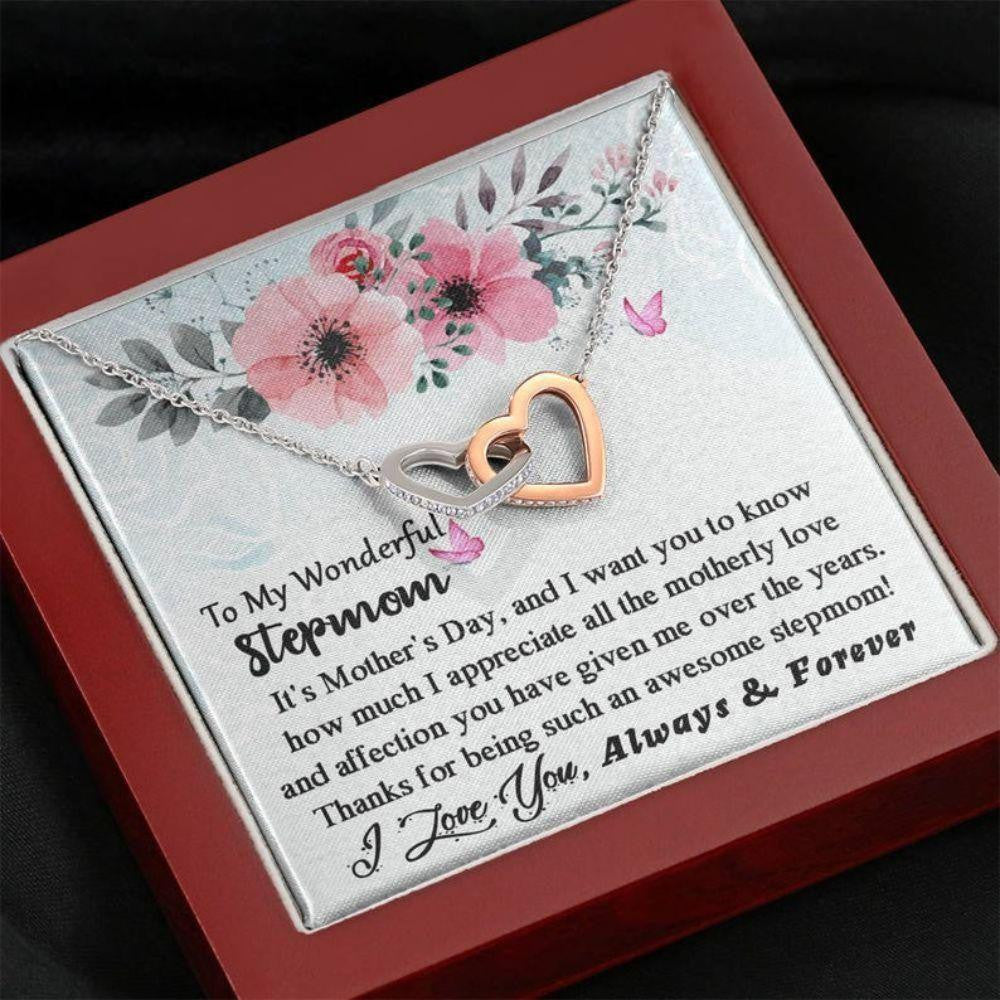 Stepmom Necklace, Stepmom Necklace Gifts, Thoughtful Gift For Bonus Mom From Step Daughter Step Son