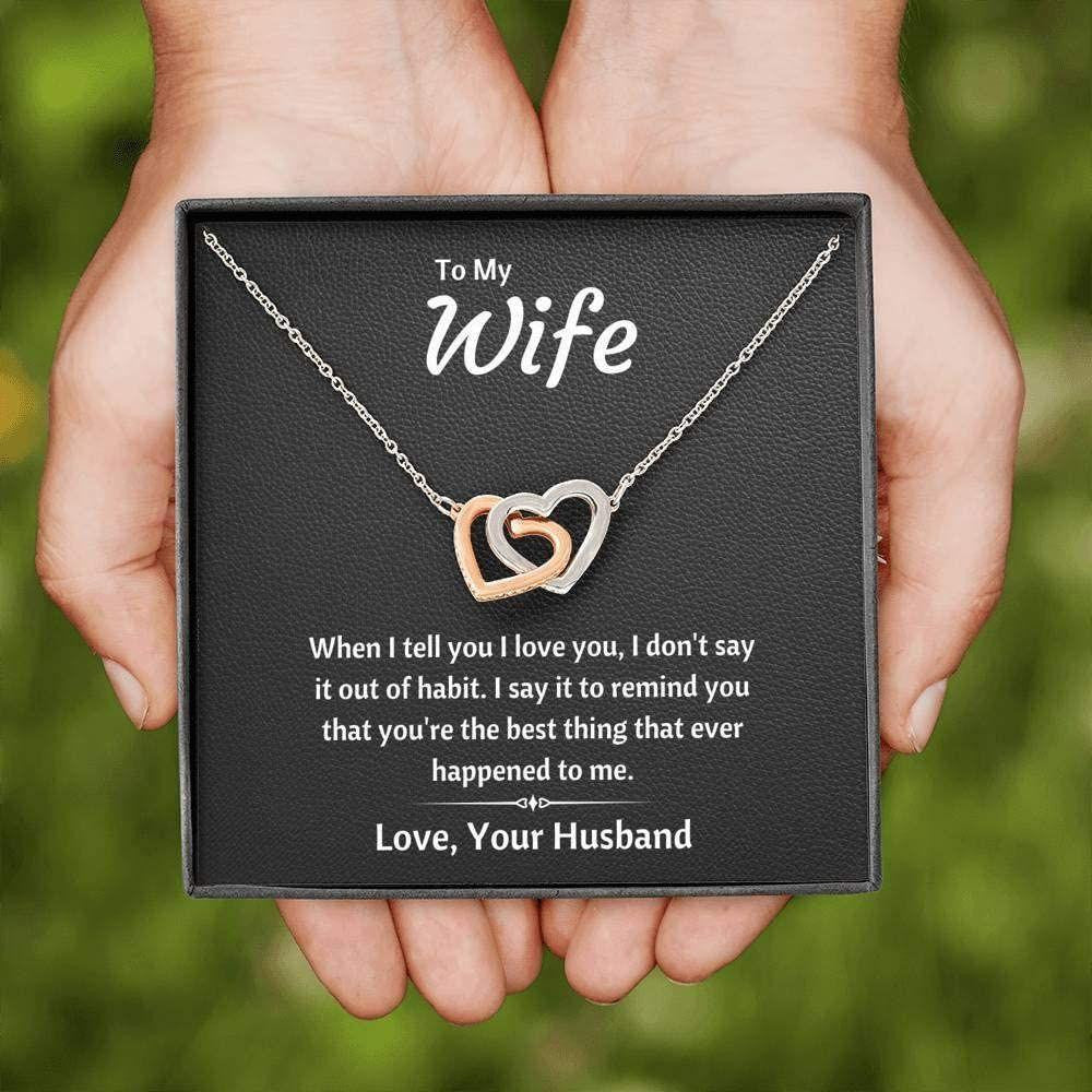 Wife Necklace, To My Wife �Out Of Habit� Necklace Gift For Wife From Husband